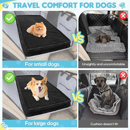 Dog Car Bed, Non-Slip Backseat Extender Pet Mat, Removable Washable Dog Bed for SUVs, Sedans & Trucks, Anti-Slip Travel Bed for Dogs, Easy Clean & Scratch-Proof & Comfort (56"x28.7")