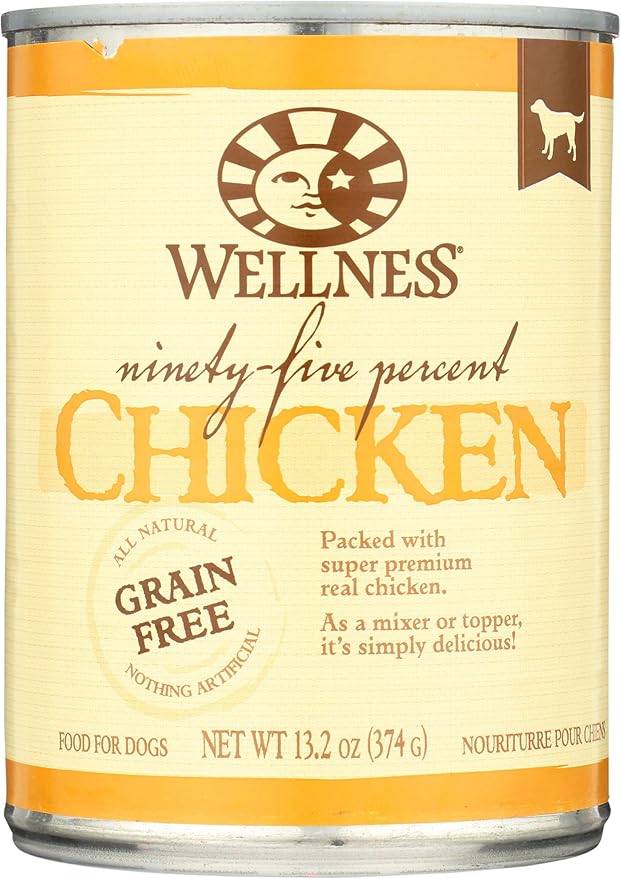 WELLNESS 95% Chicken Dog Food, 13.2 OZ