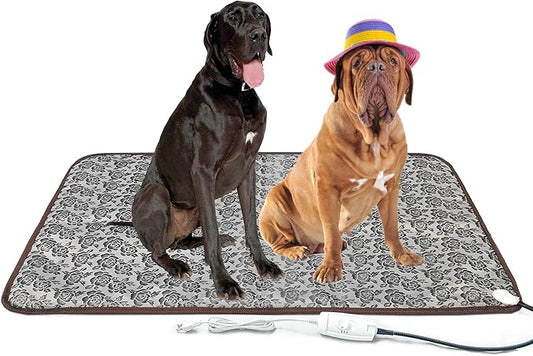 Extra Large Pet Heating Pad for Dogs, Cats & Puppies - Electric Heated Bed Mat & Blanket for Whelping Box & Outdoor Dog House - Water Resistant & Easy Clean