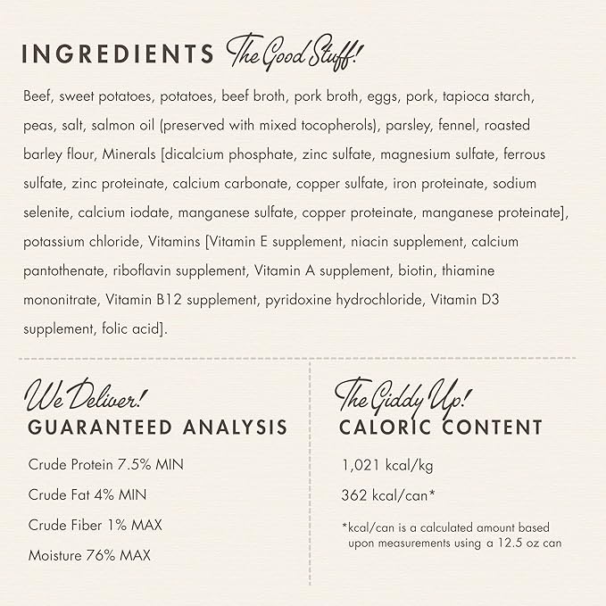 Fromm Diner Breakfast Maddie's Morning Hash Beef & Sweet Potato Recipe Dog Food - Premium Wet Dog Food - Beef Recipe - Case of 12 Cans