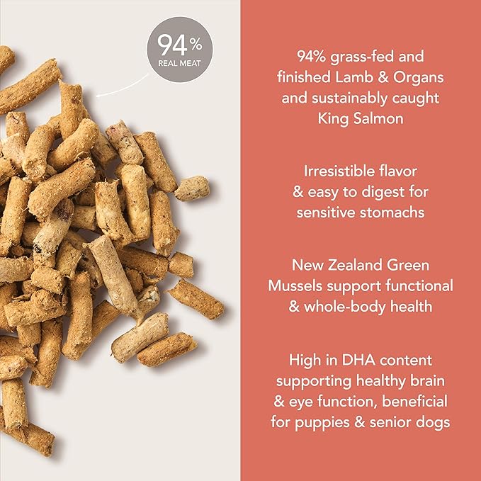 K9 Natural - Grain Free Freeze Dried Dog Food Topper - Lamb & Salmon, 3.5oz