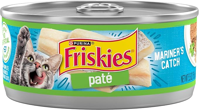 Purina Friskies Wet Cat Food Pate, Mariner’s Catch - (Pack of 24) 5.5 oz. Cans