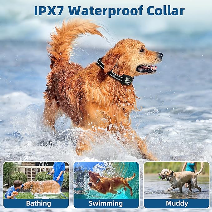 GPS Wireless Dog Fence, Electric Fence for Dogs, Electric Dog Fence with 3 Warning Strength, Range 49-6561ft, IP67 Waterproof, Rechargeable Pet Containment System for Outdoor Use Only