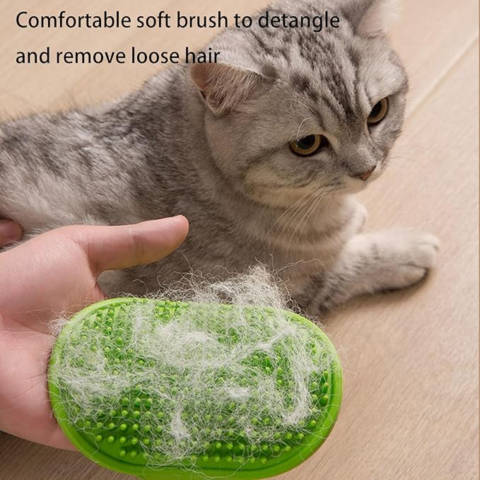Silicone Grooming Strap Pad for Cats, 2-in-1 Self-Groomer, Adjustable Silicone Pet Grooming Tool, Soft Pet Face Scratcher Rubber Massager for Indoor for Cats & Dogs