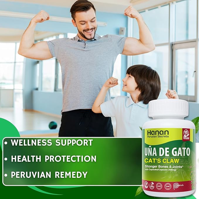 Hanan Uña de Gato Cat's Claw | 100 Capsules | Naturally Aids in Supporting Healthy Immune System (Single Pack)