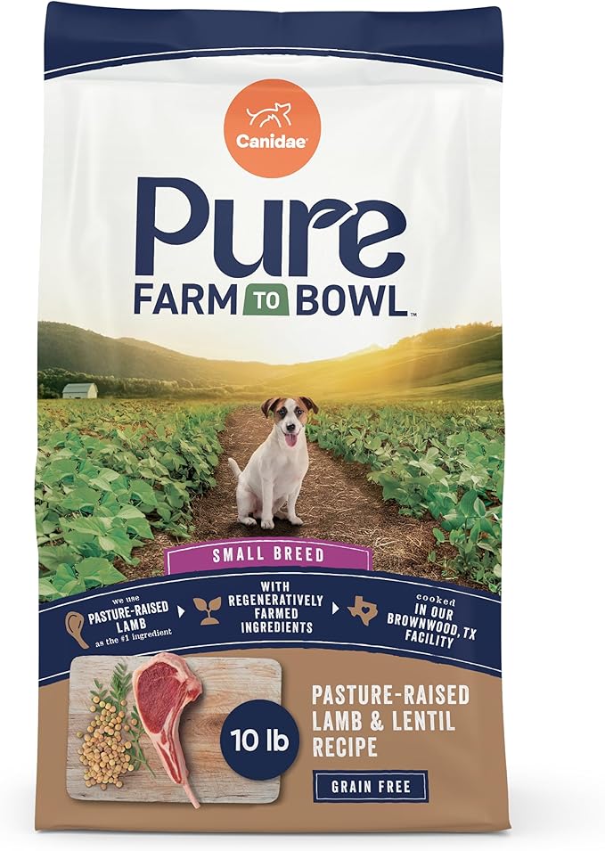 Canidae Pure Farm to Bowl Pasture-Raised Lamb & Lentil, Small Breed Recipe, 10 lbs.