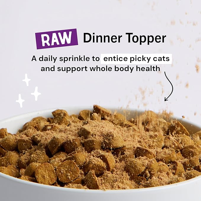 Stella & Chewy's Freeze-Dried Raw Cat & Kitten Food Topper - Magical Dinner Dust - Premium Cage-Free Chicken - Grain-Free, Protein-Rich - Perfect For Picky Eaters - 7 oz