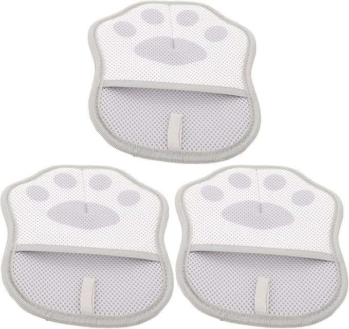 Ciieeo 3pcs Pet Hair Removal Gloves Electrostatic Static Grooming Gloves for Dogs and Cats Reusable Polyester for Fur Cleaning and Shedding