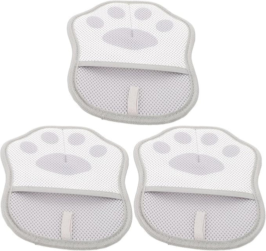 Ciieeo 3pcs Pet Hair Removal Gloves Electrostatic Static Grooming Gloves for Dogs and Cats Reusable Polyester for Fur Cleaning and Shedding