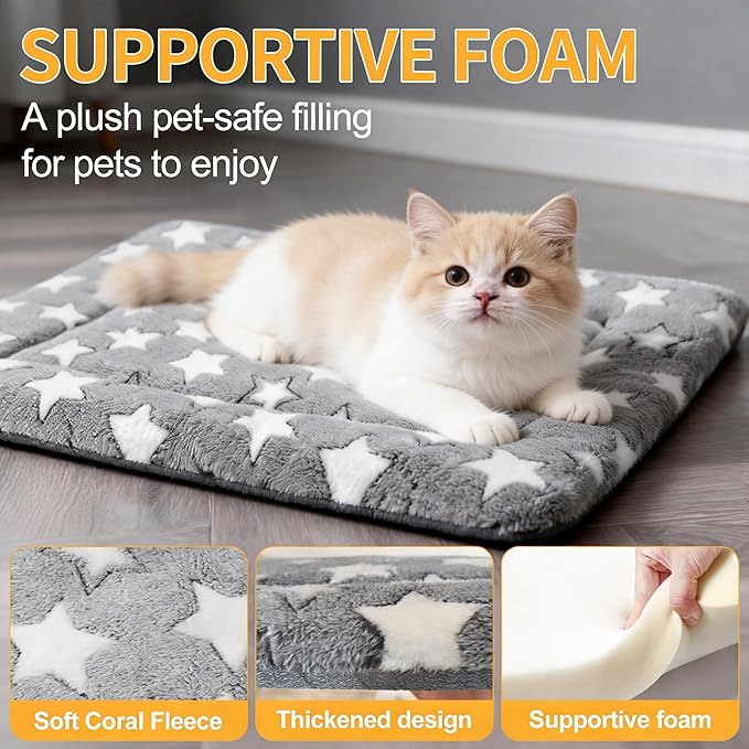 Dog Bed Mat - Reversible Dog Crate Bed Mats, Soft & Breathable Kennel Pad, Durable Crate Bed for Small Medium Large Dogs & Cats
