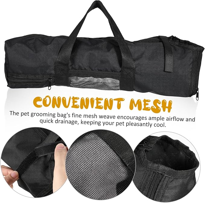 Totority Cat Grooming Bag for Nail Trimming and Bathing Breathable Mesh Cat Carrier Zipper PET Accessory for Easy Grooming and Bathing