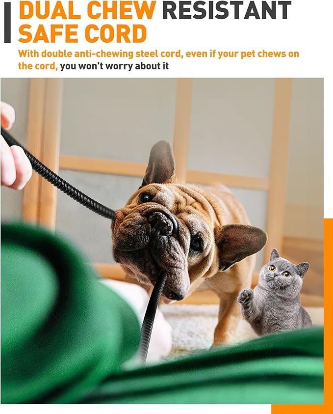 PETNF Pet Heating Pad Temperature Adjustment Cat Dog Heating Pad Anti-bite Puppy with Timer Indoor Waterproof Pet Warming Electric Heated Bed Mat Dog