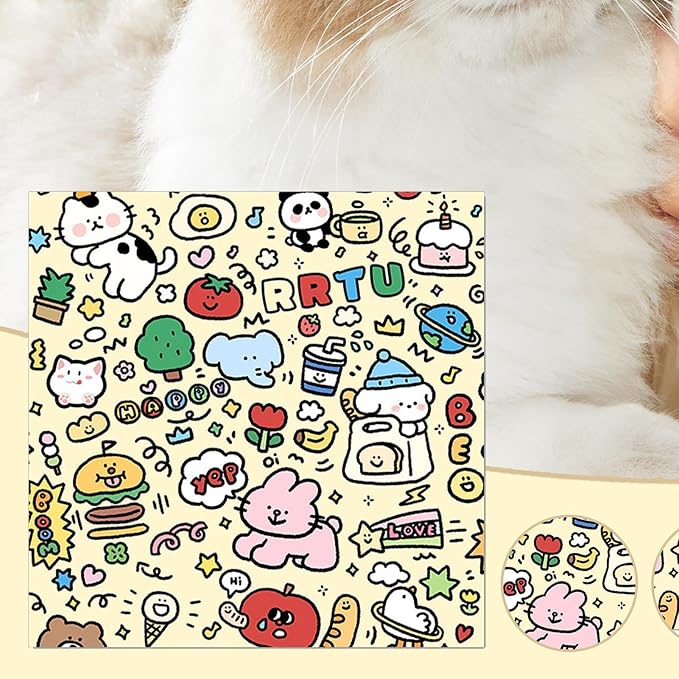 Grooming Cat Fabric Wrap - Adhesive Anti-Bite Fabric Swaddle Cat Wrap, Cat Grooming Swaddle Wrap | Screen Cleaning Cloth Cat Claw Care Adherent Restraint Wrap for Pet Shelter, Home
