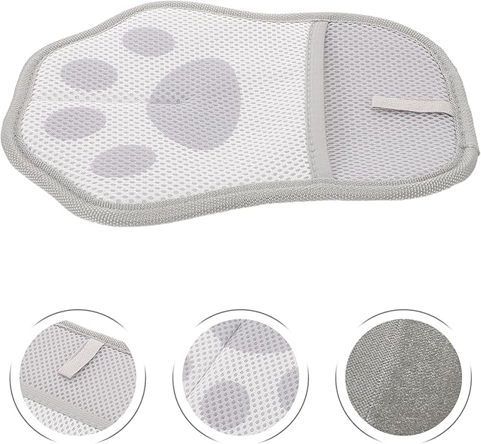 GANAZONO 3pcs Electrostatic Pet Hair Removal Gloves, Efficient Grooming Mitts for Cats and Dogs, Gray Pet Hair Remover Gloves for Indoor Shedding and Cleaning