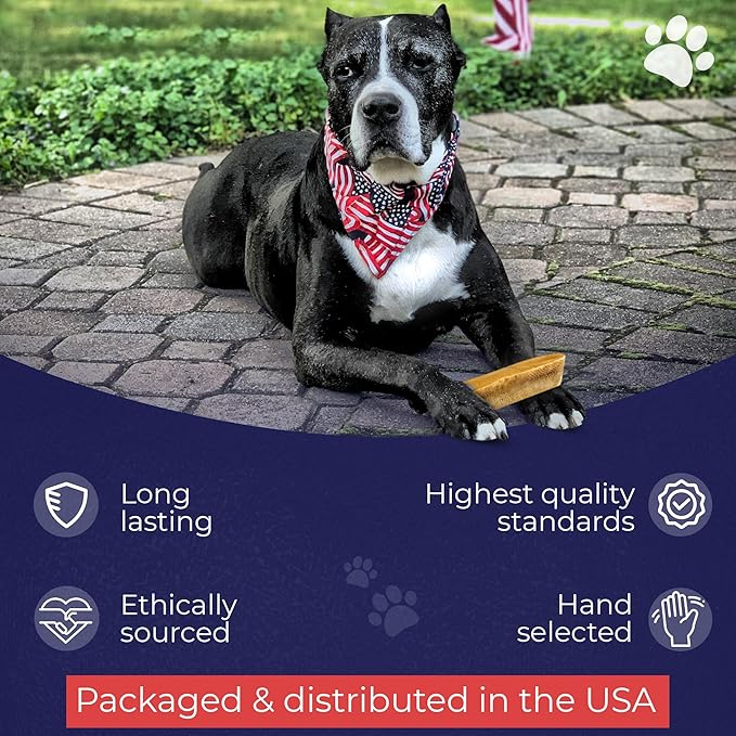 Devil Dog Pet Co. Himalayan Yak Cheese Dog Chews, Large - 8 Pack, 100% Natural & Healthy, Lactose-Free, Long-Lasting Dog Treats, Premium Yak Milk Chew Bones for Dogs