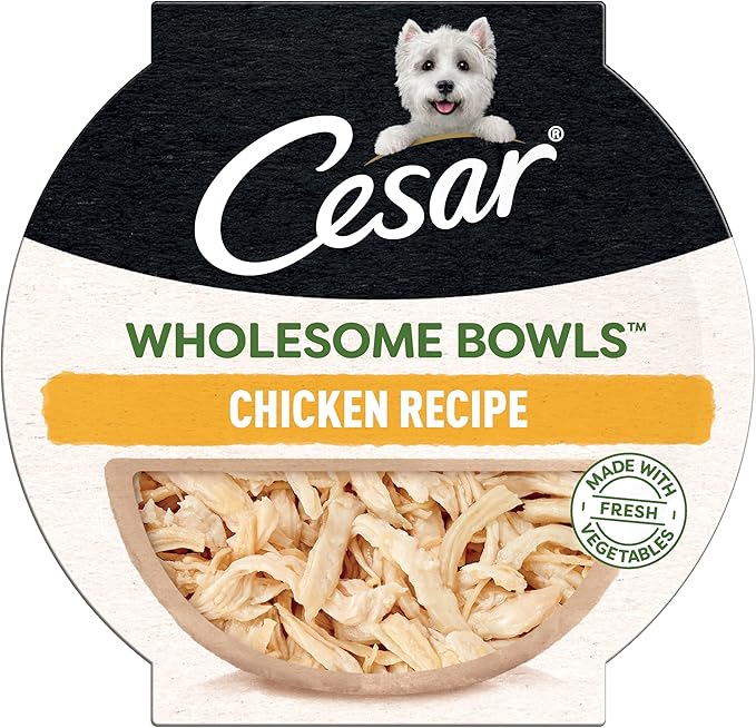 Cesar Wholesome Bowls Adult Soft Wet Dog Food Chicken Recipe, 3 oz. Bowl