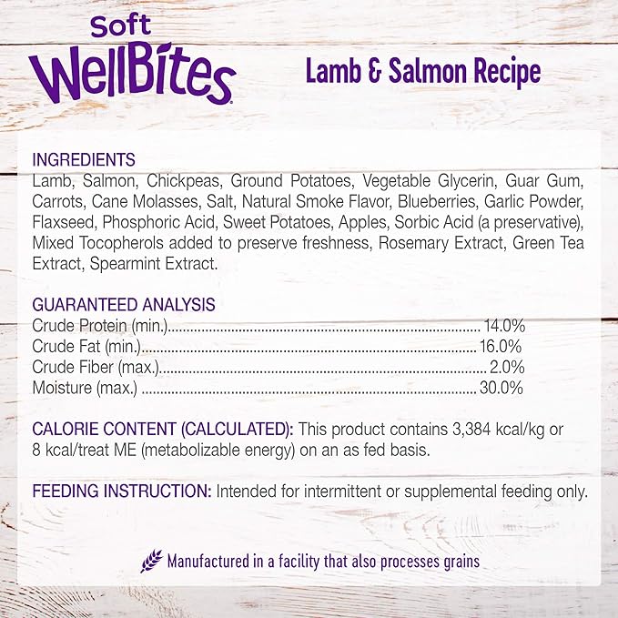 Wellness Dog Food and Treats Trial Bundle: Complete Health Dry Food, Chicken 5lb & Rewarding Life Soft Treats, Lamb and Salmon
