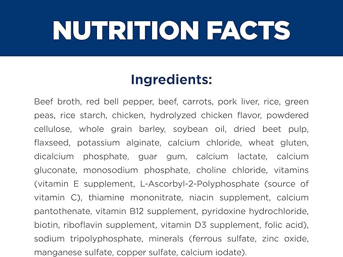 Hill's Science Diet Healthy Cuisine, Senior Adult 7+, Senior Premium Nutrition, Wet Dog Food, Braised Beef, Carrots & Peas Stew, 12.5 oz Can, Case of 12