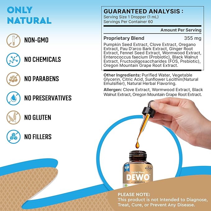 Natural Intestinal Defense for Dogs & Cats – Herbal Cleanse with Black Walnut & Probiotic – Promotes Healthy Gut & Flora Balance – Advanced Broad Spectrum Formula – Made in USA