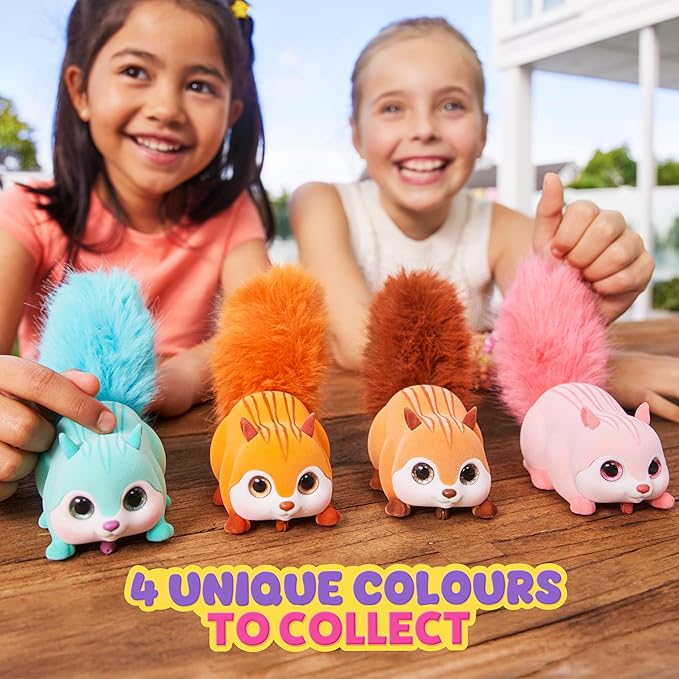 Pets Alive Scurry'n Squirrel (Blue+Orange) 2 Pack by ZURU – Interactive Robotic Pet Toy, Moving Squirrel with Realistic Movements and Sounds, Ages 2+, Child Toddler