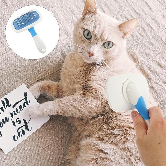 Happyyami 1Pc Pet Massage Comb Rotating Hair Detangling Tool for Cats Dogs Durable Grooming Brush for Comfortable Pet Care Easily Removes Hair Massages for Relaxation Random Color