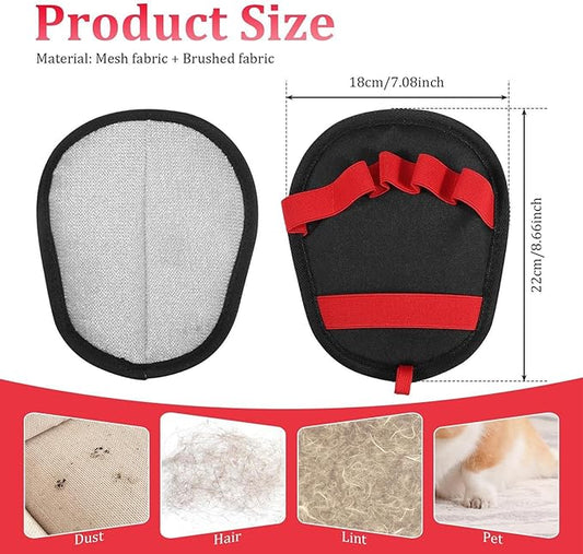 Pet, Five Finger Grooming Tool, Electrostatic Hair Remover Glove, Clothes Fabric Couch, Rubber Massage Material with Soft Bristles, Cleaning for Furniture Car Bed Carpet Shedding