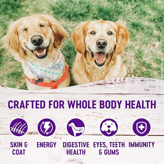 Wellness Dog Food and Treats Trial Bundle: Complete Health Dry Food, Chicken 5lb & Rewarding Life Soft Treats, Lamb and Salmon