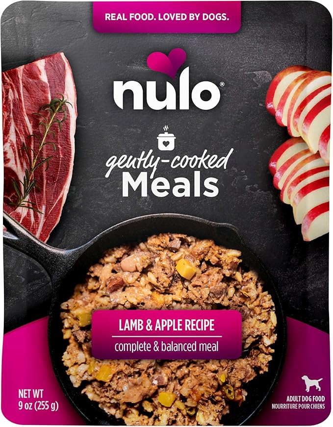 Nulo Gently Cooked Meals Lamb & Apple Shelf Stable Fresh Dog Food 9 Ounce, 8 Count