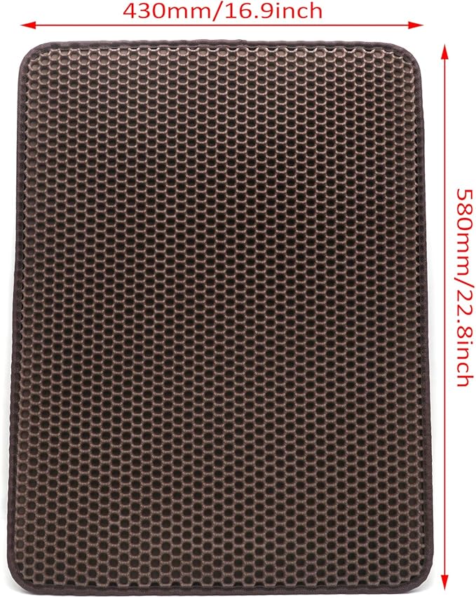 XKMT- Animal Pet Supplies Cats Litter & Housebreaking 58X43 Brown Cat litter Mat Double Layer Pad Trapper Folding Pad EVA Foam Rubber