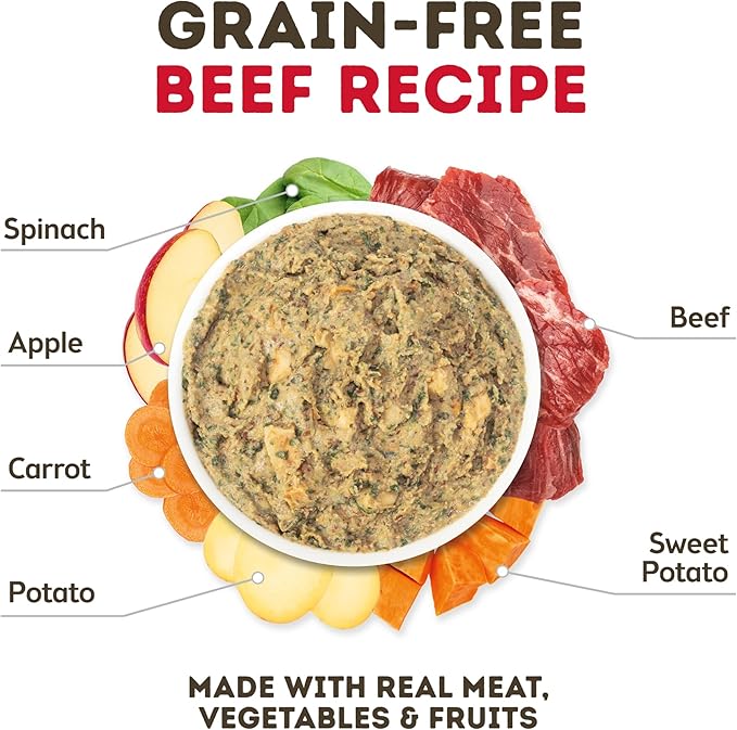 Only Natural Pet MaxBlends Grain Free Beef Recipe Dehydrated Dog Food Formula - High Protein Homemade Stew, Nutrient-Dense Meal for Canine Health - Beef RecipeFlavor - 2 lb Bag (Makes 8 lbs)