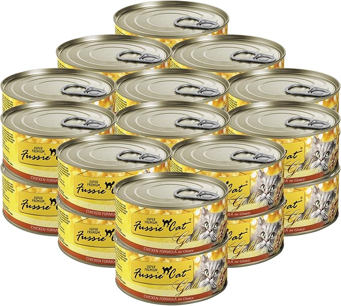 Fussie Cat Super Premium Chicken Formula in Gravy Grain-Free Wet Cat Food 2.82oz, case of 24