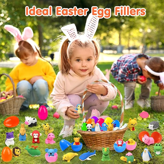 150 Pack Animal Pencil Erasers for Kids Bulk Desk Pet Toy 3D Mini Puzzle Erasers Take Apart Erasers Treasure Box Toys Game Prize Party Favors Gift Classroom Prize Reward Back to School Supplies