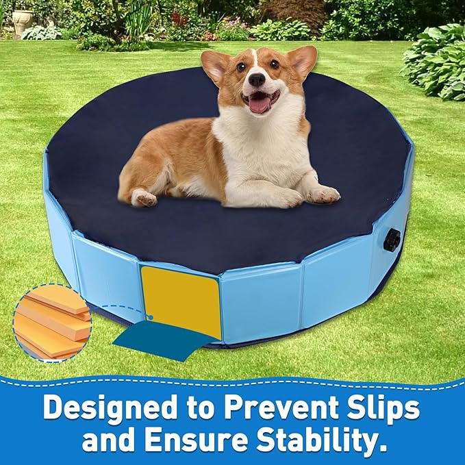 Foldable Duck Pool, Portable Hard Plastic Duck Pond Tub, Collapsible Duck Pools for Pet Ducks, Dogs and Cats – Indoor & Outdoor Use, Hard Shell, Easy to Clean and Store