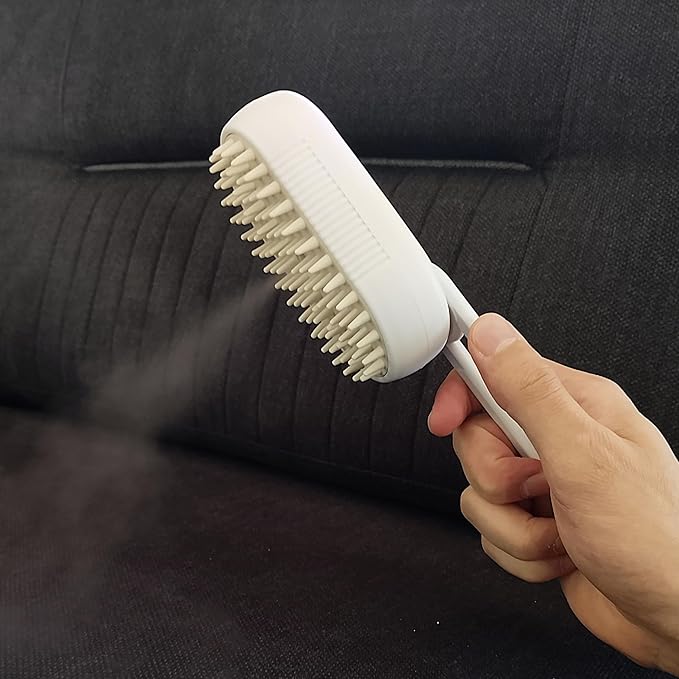Pet Steam & Mist Grooming Brush for Cats & Dogs – Soft Silicone Bristles for Gentle Massage & Shedding, Anti-Static Hair Removal – Rechargeable, Easy to Clean