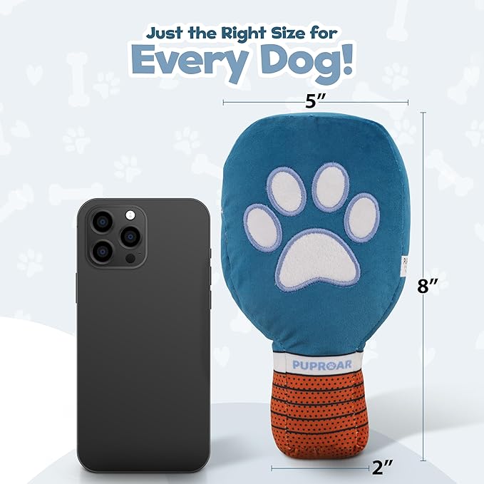 Pickleball Dog Toy – Valentines Day& Birthday Dog Toy Present & Pickleball Gift, Plush Pickle Ball Paddle with Interactive Squeaker & Crinkle, Funny Puppy Gift
