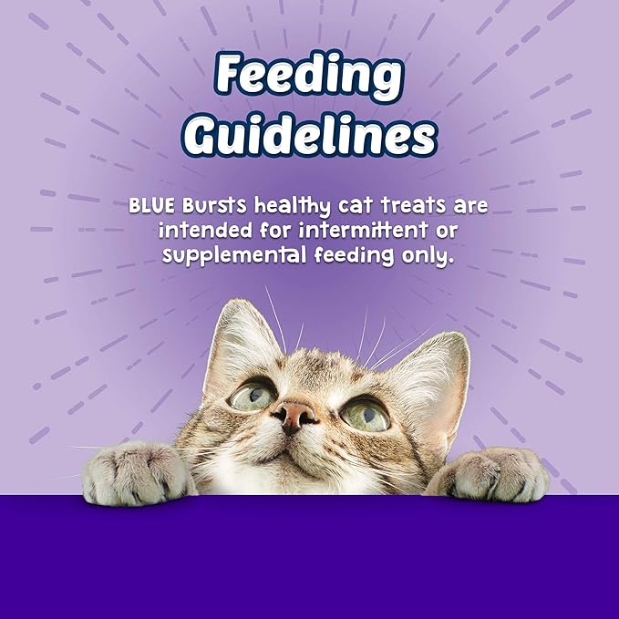 Blue Buffalo Bursts Crunchy Cat Treats, Chicken Liver and Beef 2-oz Bag (6 Pack)