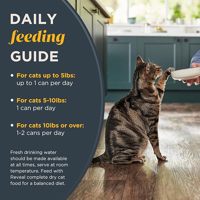 Reveal Natural Wet Cat Food, Limited and Natural Ingredients, Grain Free, High Protein with No Artificial Additives, Chicken Breast with Duck in Broth (18 x 2.12 oz Easy Peel Pots)