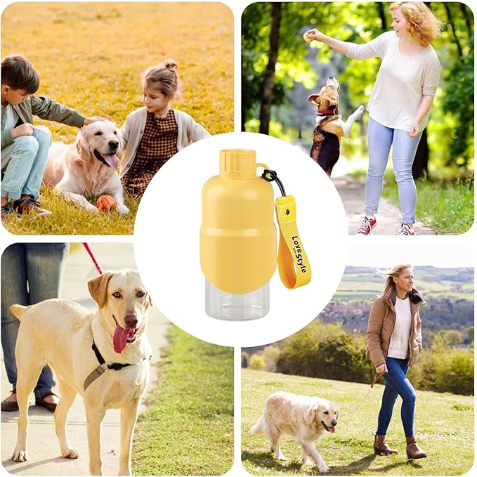 Pet Water Bottle - Leak Proof Cute Printed,Cat Water Bottle Camping Supplies | for Puppy Kitten Small Medium Large Breed Camping Hiking Walking Climbing Picnic Play