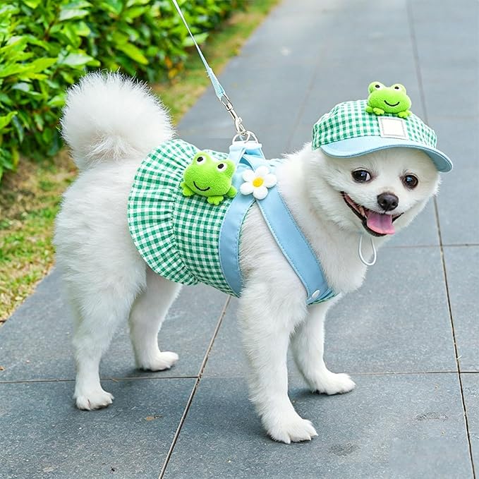Genérico Dog Vest Harness, Adjustable and Breathable | Set Harness Vest and Traction Leash | for Puppies Small Medium Large Walking Daily Outdoor Activities Running Shopping