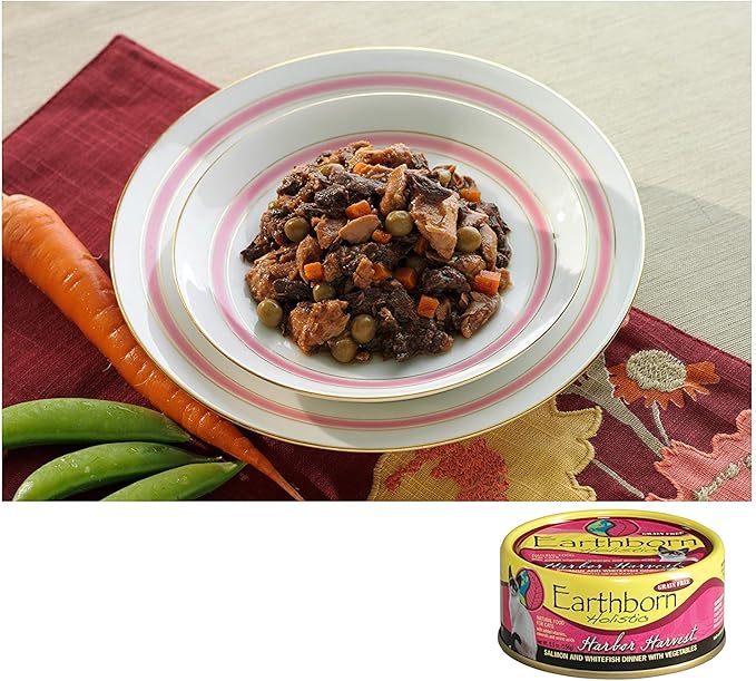 Earthborn Holistic Grain Free Cat Food in 2 Flavors: (5) Harbor Harvest and (5) Monterey Medley (10 Cans Total, 3 Ounces Each)