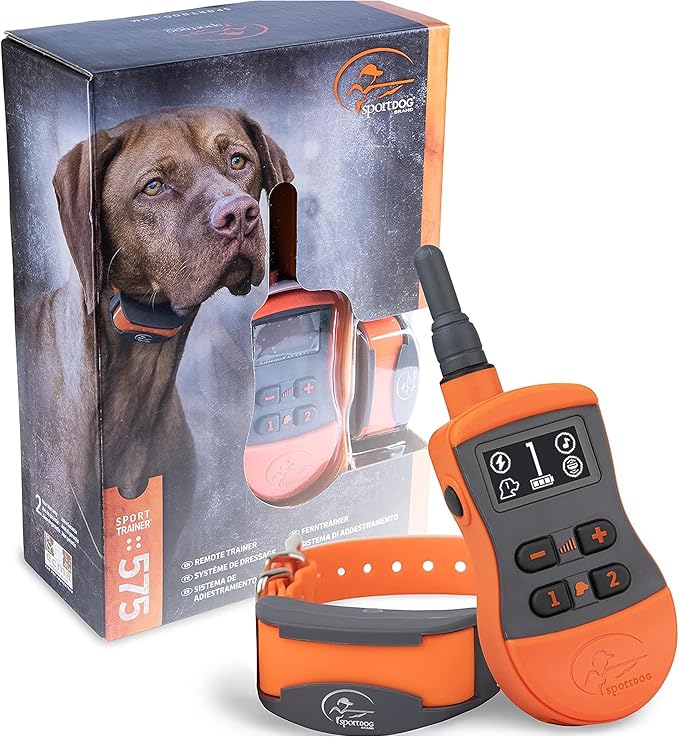 SportDOG SportTrainer Remote Trainer - Reliable Off-Leash Control - OLED Screen - Waterproof Dog Training Collar - Rechargeable E-Collar - 500-Yard Range - Orange
