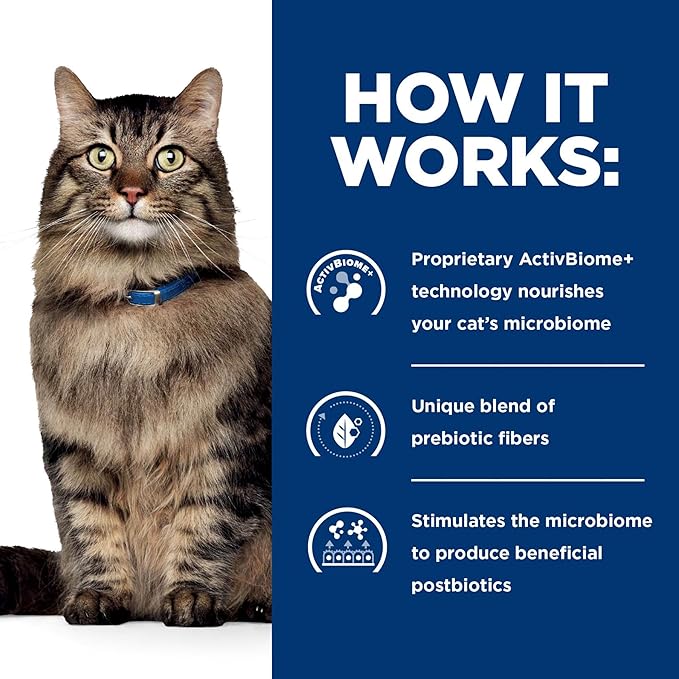 Hill's Prescription Diet Gastrointestinal Biome Stress Dry Cat Food, Chicken Flavor, Veterinary Diet, 4 lb. Bag