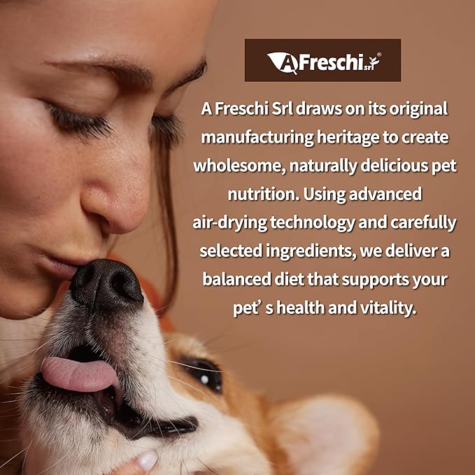 A Freschi srl Air-Dried Puppy & Adult Dog Food - Real Turkey Recipe | Grain-Free | High-Protein for Toy, Small & Large Breeds | Ideal for Picky Eaters, 1 lb Starter Bag