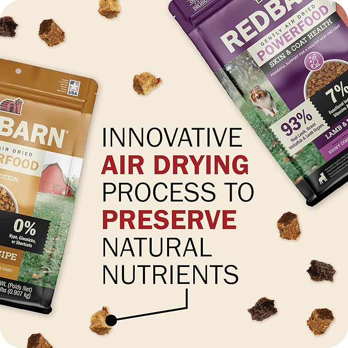 Redbarn Powerfood Air Dried Puppy Food - 93% Chicken & Chicken Organs - High Protein Non-GMO Dry Recipe to Support Healthy Growth, Development, Immunity & Digestive Health for All Breeds - 2.5 oz