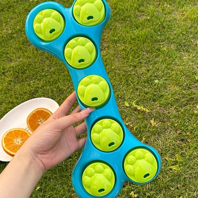 Interactive Slow Feeder - Dog Bowl Anti Choke, 15.4 Inches Pet Feeding with Puzzle Design, Food Dish with Bone Shape, Pet Supplies Durable Build, Feeding Tool for Training Use
