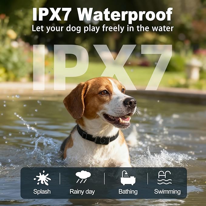 3-in-1 Dog Training Collar,Anti-Bark & Activity Monitor,3300ft Remote Range, LED Light, 3 Training Modes Beep Vibration Shock, Rechargeable Waterproof Dog Shock Collar for Small Medium Large Dogs