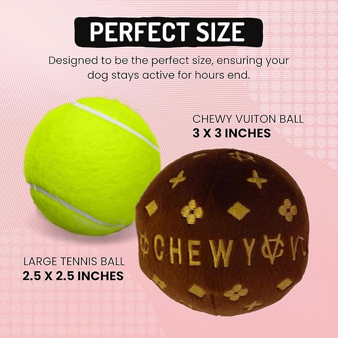 Dog Diggin Designs Runway Pup Collection | Unique Squeaky Parody Plush Dog Toys – Prêt-à-Porter Dog Bones, Balls & More