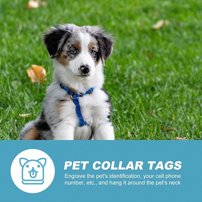 10pcs Colorful Pet Id Tags Dog Collar Pendants Aluminum Star-Shaped Hanging Nameplates for Dogs and Cats Prevent Lost Pet Supplies Random Color