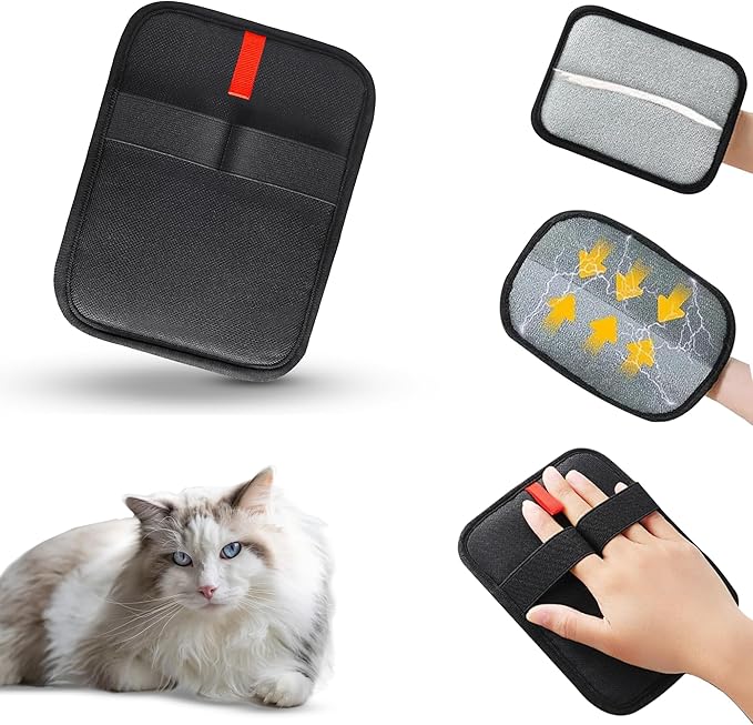 Pet Hair Removal Glove for Cats & Dogs, Animal Fur Removal Tool, Reusable Cats & Dogs Grooming Gloves for Hair Removal, Suitable for Bed Sheets, Blankets, Clothes, Sofas, car Seats (1 pcs)