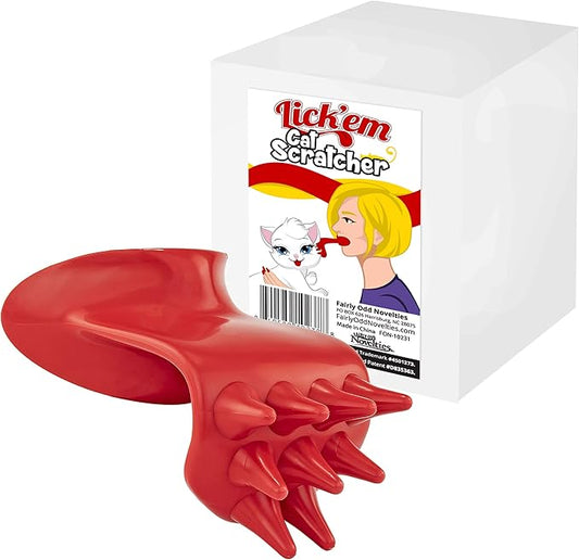 Lick'em Lick'em Tongue Cat Scratcher – Funny Novelty Gag Gift for Cat Lovers